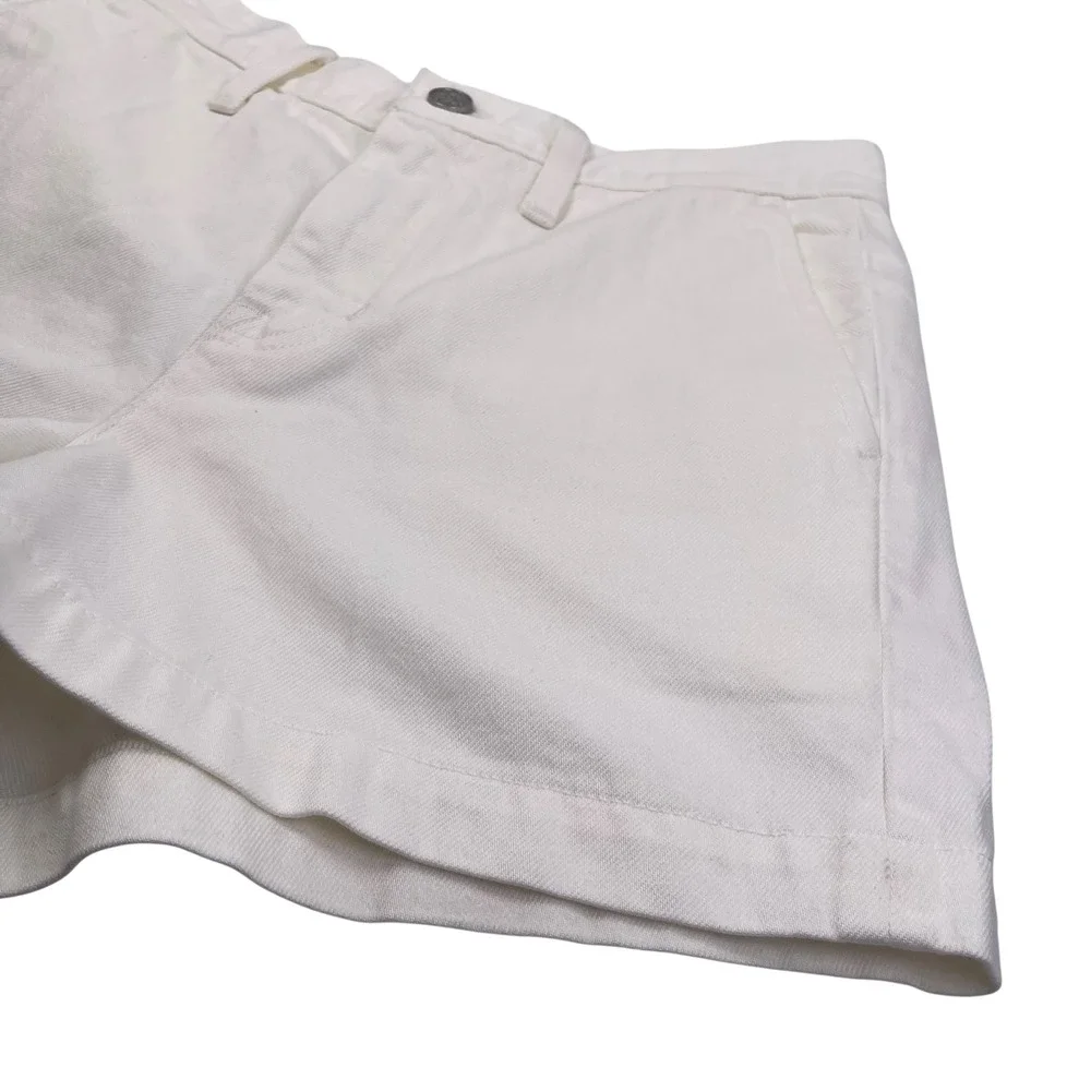 NWT J.Crew High Rise White Denim A-Line Shorts Women's‎ Sz 26 Preppy Nautical